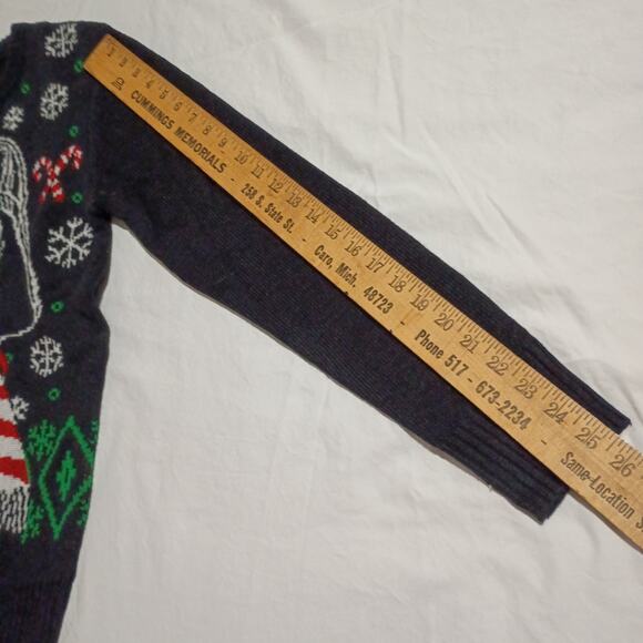 Ugly Christmas Sweater Men's Small DARTH VADER Star Wars Black (Women's Med) - Picture 7 of 10